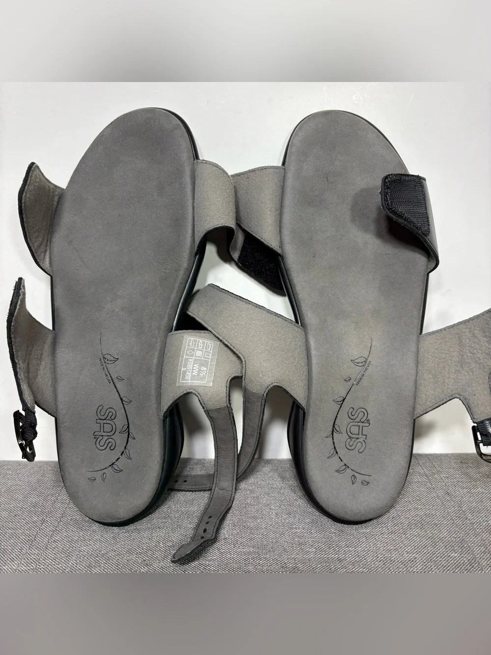 SAS Nuda Heel Strap Leather Sandal- woman’s 8.5 WW